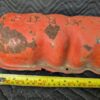 Vintage Ford Inline-6 Engine Valve Cover Orange Metal Automotive Display Piece