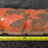 Vintage Ford Inline-6 Engine Valve Cover Orange Metal Automotive Display Piece