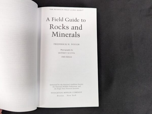 Peterson Field Guide: Rocks and Minerals 5th Edition 1996 Frederick H. Pough ...