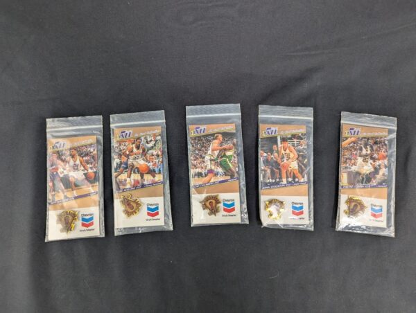 10-53.jpg Karl Malone Utah Jazz Chevron Pin Card Collection - 5 Piece NBA Basketball Pins