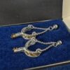 Montana Silversmiths Drop Earrings Western Spur Design Two-Tone Silver Gold Tone
