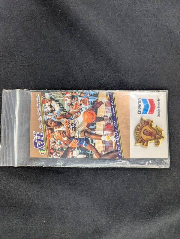 10-56.jpg Karl Malone Utah Jazz Chevron Pin Card Collection - 5 Piece NBA Basketball Pins