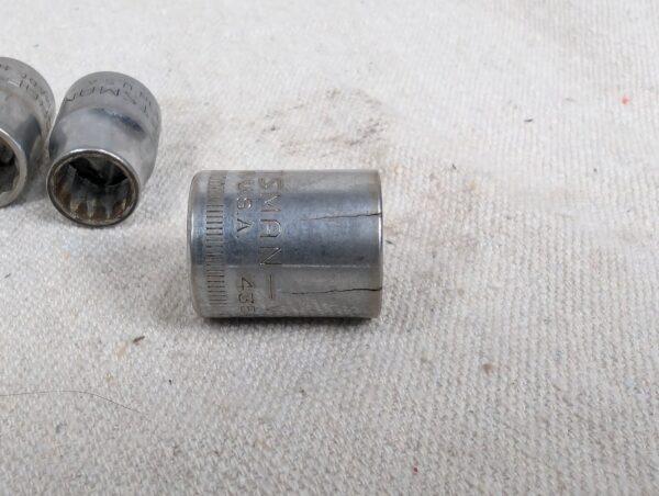 Vintage Craftsman USA Socket Set 11/16 5/8 9/16 7/16 3/8 14mm Mixed Sizes Tool