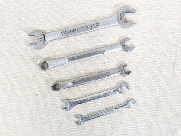 Vintage Craftsman 6-Piece Open and Ignition Wrench Set V-Series Forged in USA