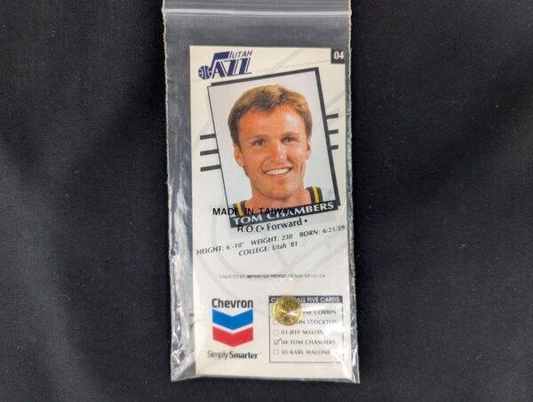 10-59.jpg Karl Malone Utah Jazz Chevron Pin Card Collection - 5 Piece NBA Basketball Pins