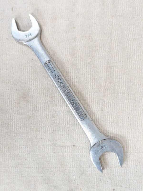 Vintage Craftsman Open-End Wrench 3/4 x 7/8 Inch Forged USA Steel Tool Good