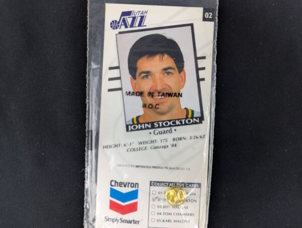 10-61.jpg Karl Malone Utah Jazz Chevron Pin Card Collection - 5 Piece NBA Basketball Pins