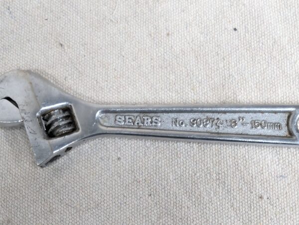 Vintage Sears Full Forged Alloy 6-Inch Adjustable Wrench No. 90874 Made in Japan