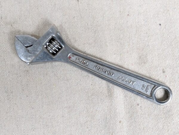 Vintage Sears Full Forged Alloy 6-Inch Adjustable Wrench No. 90874 Made in Japan