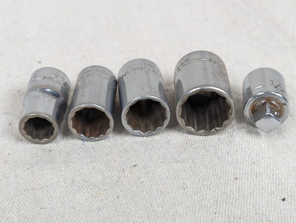 Vintage Craftsman 1/2" Drive 12-Point Socket Set & Adapter V Series USA 1980s...