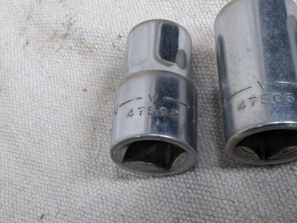 Vintage Craftsman 1/2" Drive 12-Point Socket Set & Adapter V Series USA 1980s...
