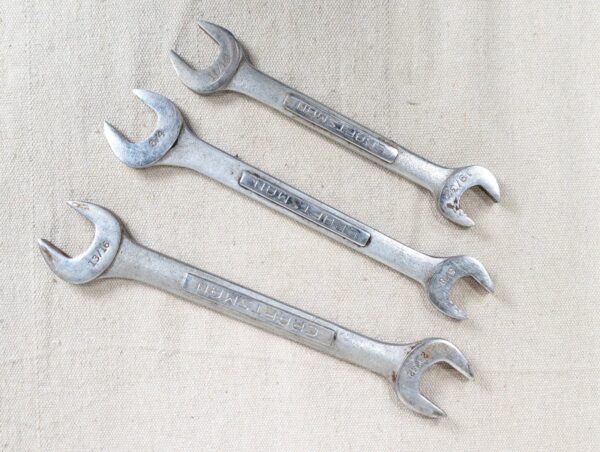 Vintage Craftsman V-Series Open-End Wrench Set 5pc 11/16 19/32 25/32 13/16