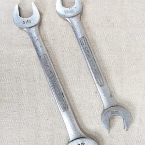Craftsman Double Open-End Wrench Set Two Piece Hand Tool Set Silver Tone Good