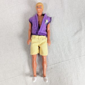 Vintage 1968 Mattel Ken Doll with 1969 Tennis Anyone Ensemble Purple Vest Shorts