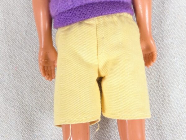 10-701.jpg Vintage 1968 Mattel Ken Doll with 1969 Tennis Anyone Ensemble Purple Vest Shorts