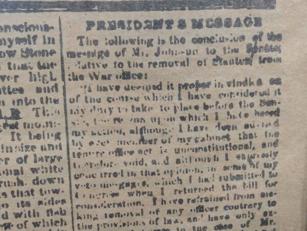 The Frontier Index Newspaper March 6 1868 Framed Reproduction Americana Souvenir