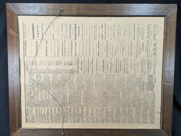 The Frontier Index Newspaper March 6 1868 Framed Reproduction Americana Souvenir