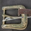Nocona Belt Co. Western Style Belt Buckle Gold Tone Engraved Scrollwork New NOS