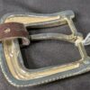Nocona Belt Co. Western Style Belt Buckle Gold Tone Engraved Scrollwork New NOS