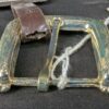 Nocona Belt Co. Western Style Belt Buckle Gold Tone Engraved Scrollwork New NOS