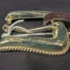 Nocona Belt Co. Western Style Belt Buckle Gold Tone Engraved Scrollwork New NOS