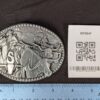 10-867.jpg Vintage Award Design Medals Zee Series Western Cowboy Longhorn Belt Buckle Metal
