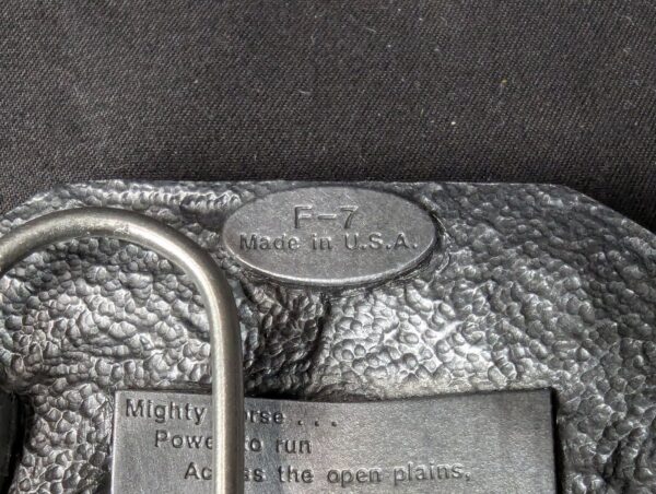 Vintage 1988 Siskiyou Buckle Co Mighty Horse Belt Buckle Solid Pewter Made in...