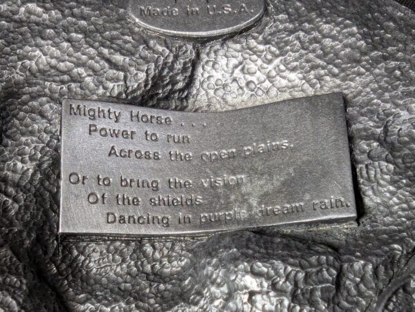 Vintage 1988 Siskiyou Buckle Co Mighty Horse Belt Buckle Solid Pewter Made in...