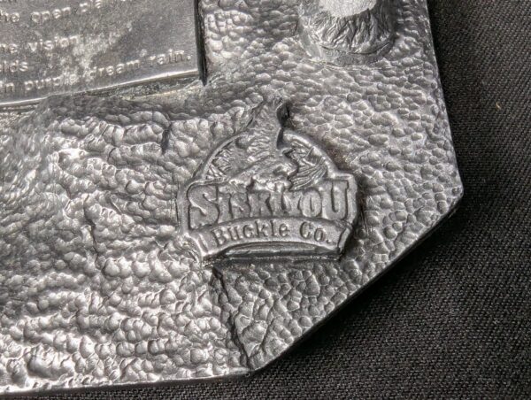 Vintage 1988 Siskiyou Buckle Co Mighty Horse Belt Buckle Solid Pewter Made in...