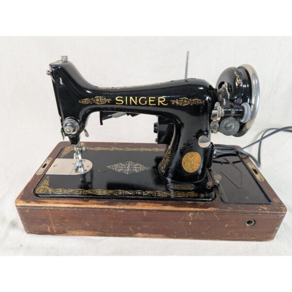 Vintage Singer Model 99K Sewing Machine 1950s w/ Bentwood Case Serial AE503328