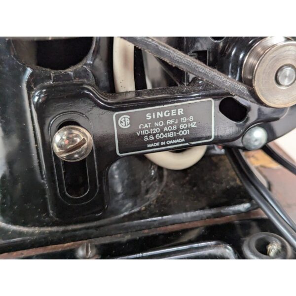 Vintage Singer Model 99K Sewing Machine 1950s w/ Bentwood Case Serial AE503328
