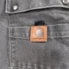 Carhartt Jacket Mens XL Bartlett Sherpa Lined Gray Full Zip Faded Hooded Work