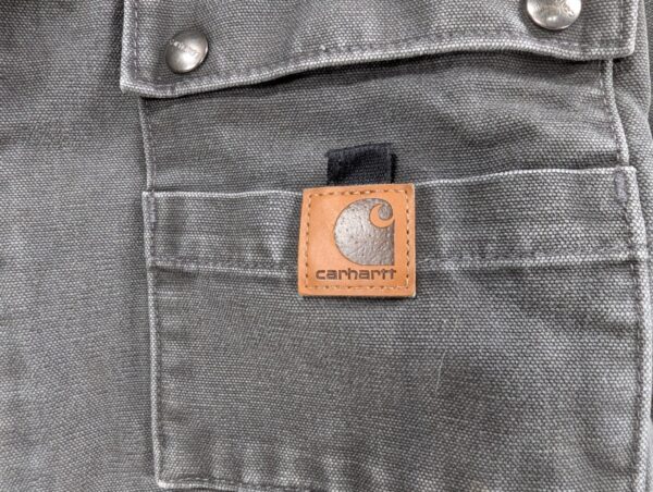 Carhartt Jacket Mens XL Bartlett Sherpa Lined Gray Full Zip Faded Hooded Work