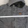 Carhartt Jacket Mens XL Bartlett Sherpa Lined Gray Full Zip Faded Hooded Work
