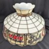 Vintage Coca-Cola Lamp Shade Plastic Leaded Glass Style Red Cream Script Logo