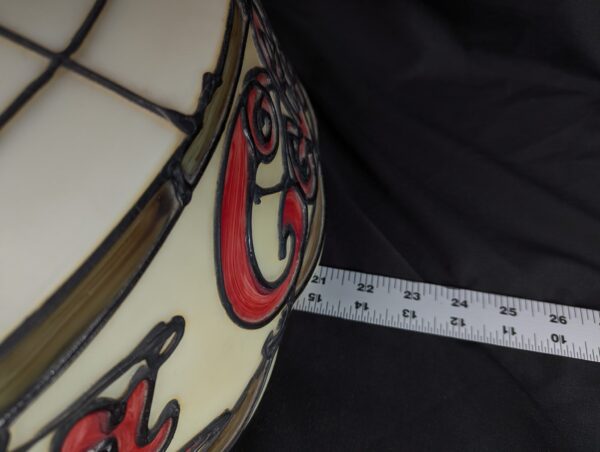 Vintage Coca-Cola Lamp Shade Plastic Leaded Glass Style Red Cream Script Logo