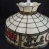 Vintage Coca-Cola Lamp Shade Plastic Leaded Glass Style Red Cream Script Logo