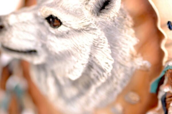 1996 Hamilton Collection Protection of the Arctic Wolf Sculpture Steve Kehrli