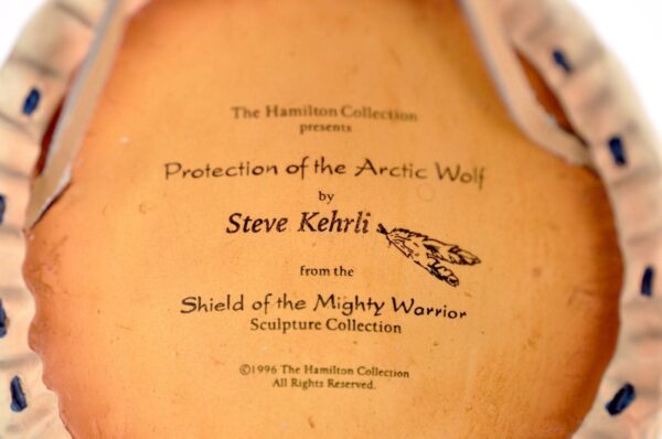 1996 Hamilton Collection Protection of the Arctic Wolf Sculpture Steve Kehrli