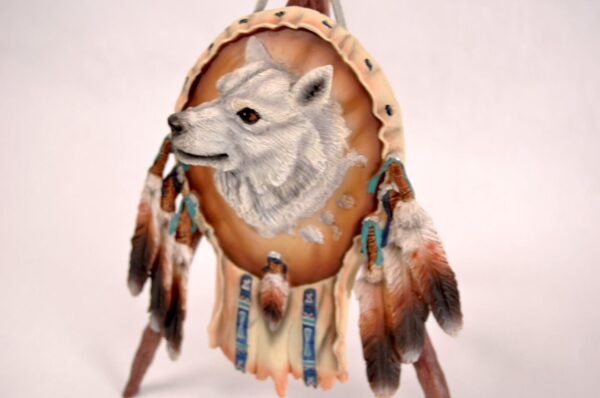 1996 Hamilton Collection Protection of the Arctic Wolf Sculpture Steve Kehrli