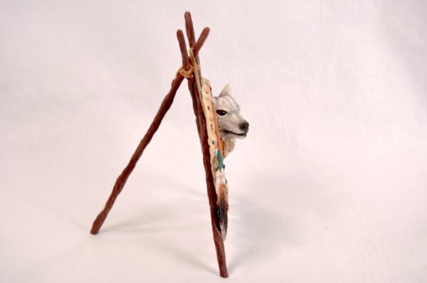1996 Hamilton Collection Protection of the Arctic Wolf Sculpture Steve Kehrli