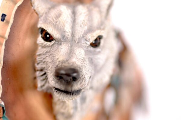 1996 Hamilton Collection Protection of the Arctic Wolf Sculpture Steve Kehrli