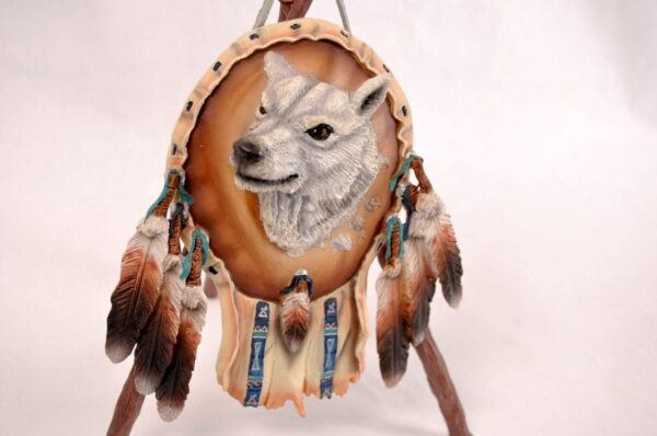 1996 Hamilton Collection Protection of the Arctic Wolf Sculpture Steve Kehrli